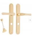 Klamka do drzwi WC Classic Schaffner kolor mosiądz