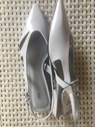 Balerinki jasnoszare z odkrytą piętą 37