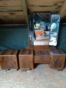 Toaletka z czasów PRL + szafka nocna do renowacji 