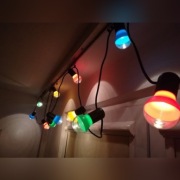 Lampki, światełka, girlanda Ikea 12 małych żarówek