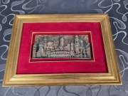 Metalowy obraz w oprawie. Obraz metal