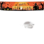 Happy Halloween Banner Bloody Bat Pumpkin Ghost Print Party Backdrop Hangin