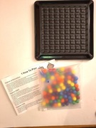 Kolorowa gra logiczna Rainbow Ball – plansza + kulki + instrukcje, komplet