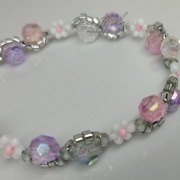 Bransoletka Handmade koraliki toho kwiaty pleciona 