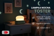 Dziecięca lampka nocna LED w kształcie tostera