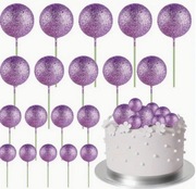 Ozdoba na tort - kule 4 szt. - RÓŻNE KOLORY DO WYBORU 2 cm do 4 cm