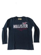 Hollister koszulka czarna z nadrukiem r 164-170