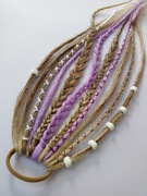 Dredy w gumce doczepy dredloki peruka warkoczyki zagęszczanie włosów treska