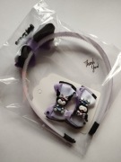 Opaska + spineczki dla dziewczynki kokardki aplikacja zestaw handmade