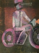 "„Motocyklista na Junaku" - obraz 70x50cm