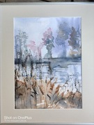 Łazienki jesienią, 30x40 cm, akwarela