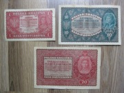 ZESTAW MAREK POLSKICH 1 10 20 1919 ROK