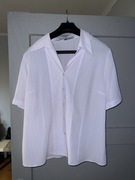 biała koszula Strzelec r. XL/42/14 - krótki rękaw, idealna na lato