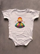 Folkstar Body Krótki Rękaw Ludowe Łowiczanka Rozmiar 80