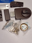 Zamek wierzchni bębenkowy  GERDA ZN100 50/60mm brązowy z wkładką bębenkową 