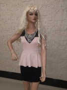  Pudrowy róż sukienka rozmiar S - 36