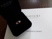 Pierścionek zaręczynowy Savicki białe złoto 