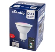 Inteligentna Wi-Fi żarówka Shelly "Duo RGBW GU10" LED ściemnialna 5 W