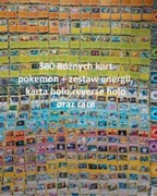 Zestaw 300 różnych oryginalnych kart pokemon, rare,holo,reverse energie