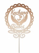 Topper dla Babci.Idealny na tort, bukiet kwiatów  z okazji dnia babci