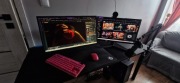 Gotowy setup gamingowy - (monitor 240Hz, myszka, klawiatura, fotel, biurko)