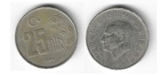 T01 Turcja 25 bin lira 1997