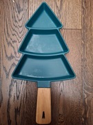 PATERA CERAMICZNA CHOINKA ZIELONA DREWNIANY UCHWYT JAK HOME&YOU