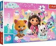 NAJTANIEJ Trefl Puzzle 24 Maxi Koci Domek Gabi, Koci świat Gabby 
