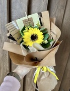Bukiet z mydlanym słonecznikiem na Dzień Kobiet inne okazje