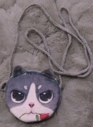 Torebka pluszowa dla dziewczynki kotek