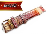 Skórzany pasek do zegarka 20mm kameleon wielokolorowy skóra wąż inny