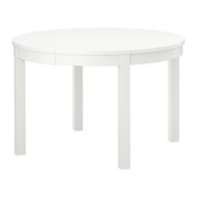 Biały okrągły stół IKEA BJURSTA 115cm rozkładany do 166cm dla 4-6 osób