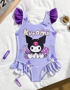 Nowy Strój kąpielowy Kuromi z falbanką 116/122