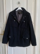 Ben Sherman wełniana kurtka parka krótki płaszcz  wełna S