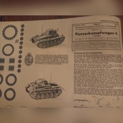 Model karton oryginał Panzerkampfwagen II 1942r  