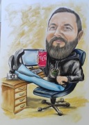 Karykatura a3 czarno-biała 1osoba