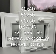 Okno gospodarcze uchylne PRAWE 50x50 nowe duże stany magazynowe