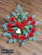 Stroik na grób cmentarz kompozycja serce wiązanka nagrobna 