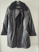 Płaszcz skóra naturalna BLACKY DRESS OVERSIZE VINTAGE L/XL