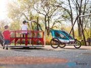 Przyczepka rowerowa dla dzieci qeridoo sportrex 2 full opcja