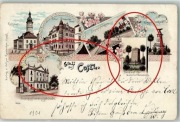 KĘDZIERZYN KOŹLE Cosel litografia 1901