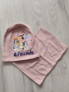 Czapka wiosenna  z Szalikiem typu komin Bluey Bingo