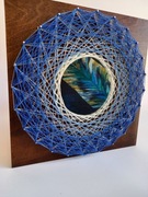 obraz lustro string art