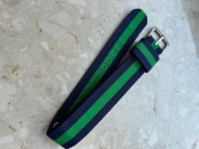 Pasek do zegarka nato 18mm granatowo zielony