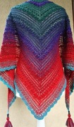 Chusta nowa bolerko etola duża ręcznie robiona na szydełku handmade merynos
