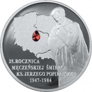 10 zl  25. rocznica śmierci Księdza Jerzego Popiełuszki