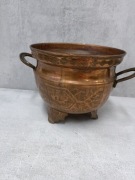 Stary miedziany garnuszek 