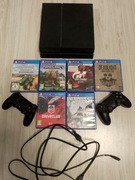 PlayStation 4.  5 gier + 2 pady + okablowanie