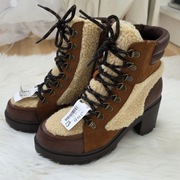 Damskie botki sztyblety na słupku na platformie Sun+Stone rozmiar 36,5