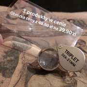 2 lupy śliczna lupa złota 30x i lupa wielk. karty kred. i brelok 